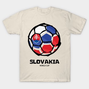 Slovakia Football Country Flag T-Shirt